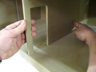 divider installation in a dollhouse